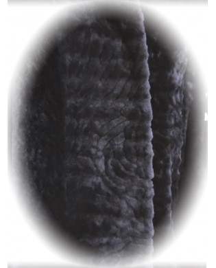 Полупальто женское из натурального меха; Модель: M-23-16; Цвет: чёрный; Мех: овчина; 